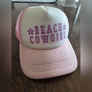 Francesca's Beach Cowgirl Light Pink Mesh Trucker Hat